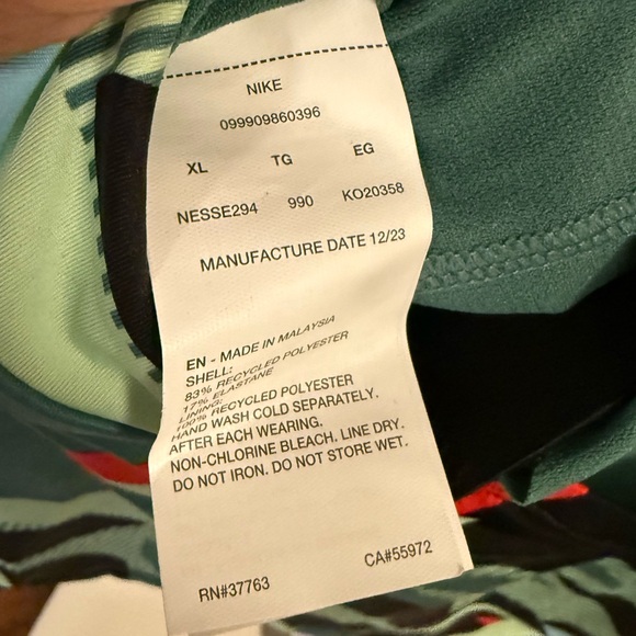 NWT Nike Floral Jungle Tankini Swim Athletic Top xl - Picture 5 of 7